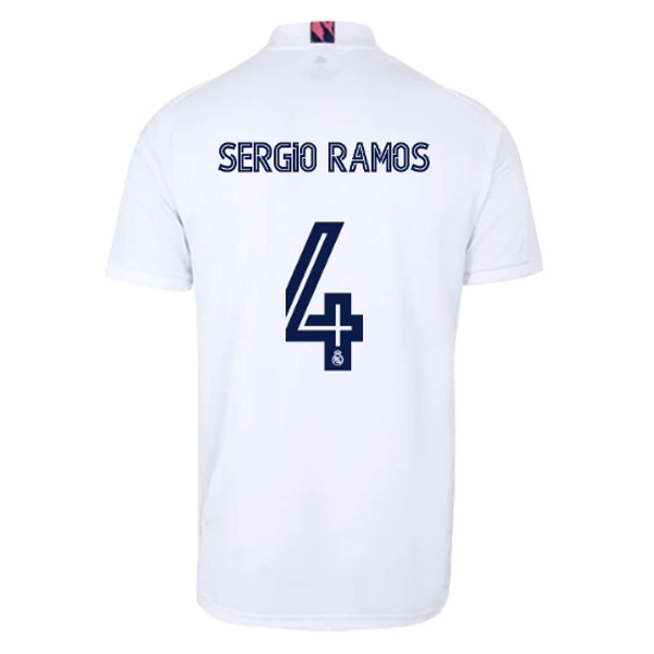 Maglia Real Madrid 1ª NO.4 Sergio Ramos 2020-2021 Bianco